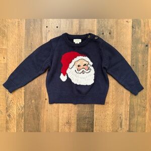 Pink Chicken / Blue Rooster - Baby Boys Oliver Sweater - Navy Santa 18/24M